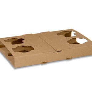 CORRUGATED 4 CELL CUP HOLDER 100/ctn - Packware