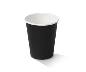 Disposable Black 12oz Hot Beverage Cups Single Wall Black - 90mm - Packware