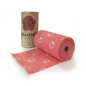 Heavy Duty Bamboo Wipes Red 6 rolls/ctn - Packware