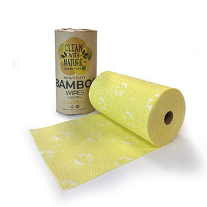 Heavy Duty Bamboo Wipes Yellow 6 rolls/ctn - Packware