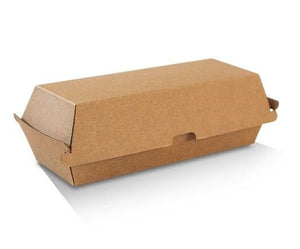 Hot Dog Box/Brown Corrugated Plain/Brown 200pc/ctn - Packware