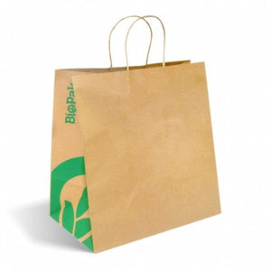 Jumbo Twist Handle Kraft Paper Bags - Strong and Sustainable 355x370x220mm - Packware