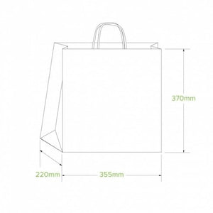 Jumbo Twist Handle Kraft Paper Bags - Strong and Sustainable 355x370x220mm - Packware