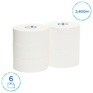 KLEENEX® Maxi Jumbo Roll Toilet Tissue (4782), Jumbo Roll, 6 Rolls / Case, 400m / Roll (2400m) - Packware