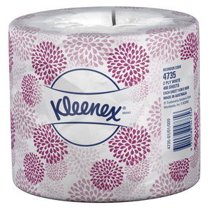 KLEENEX® Toilet Tissue (4735), 2 Ply Toilet Paper, 48 Toilet Rolls / Case, 400 Sheets / Roll (19,200 Sheets) - Packware