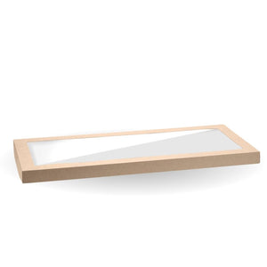 Large BioBoard Catering Tray PLA Window Lids - Packware