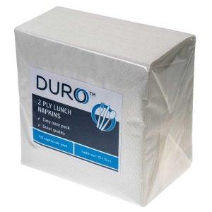 Lunch Napkin White 2 Ply - Box of 2000 - Pack of 100 - 300mm x 300mm - Packware