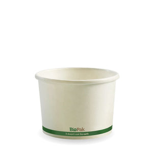 Paper Bowl - White - 8oz/236ml - BioPak - Packware