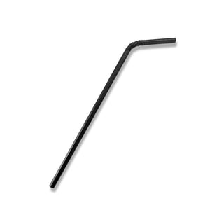 Paper Straw Flexi - All Black 2500pc/ctn - Packware