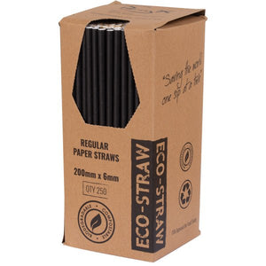 Paper Straw Regular Black - Packware