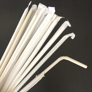 Paper Straws Flexi White Individually Wrapped - Packware