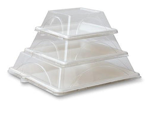 PET lid for 6'' Sugarcan Square Plate - Packware