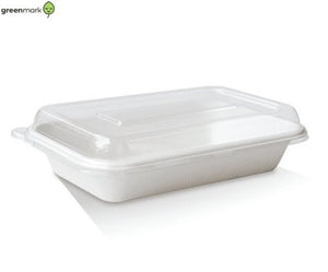 PET Lid Sugarcane Tray 12/16 - Packware