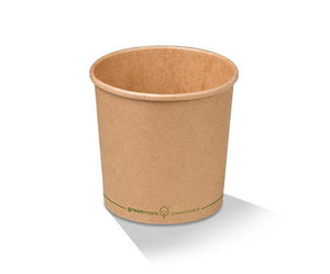 PLA coated brown bowl 26oz/810ml - Packware