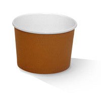 PLA Coated Paper Bowl 16OZ Brown 500pc/ctn - Packware