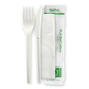 Pla Knife - Fork & Napkin Set - Packware