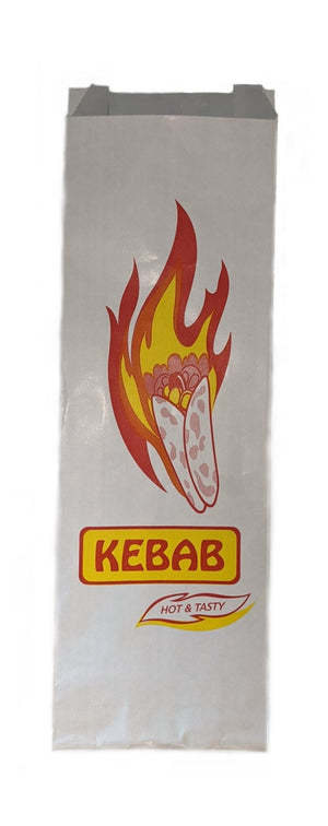 Printed white Foil Kebab Bag 250pc/pk - Packware