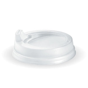 PS Small Sipper Lid - 6, 8, 10 And 12oz, 80mm, White - Packware