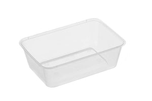 Rectangle Plastic Storage Containers Natural 700ml GENFAC - Packware