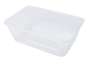 Rectangle Plastic Storage Containers Natural 750ml GENFAC - Packware