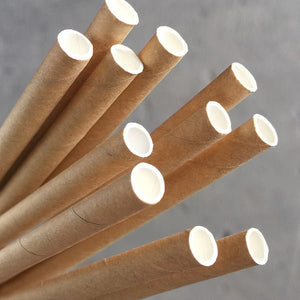 Regular Brown/Kraft Paper Straws - Box of 2500 (250 per Inner box) - Packware