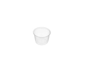 Round Plastic Takeaway Containers Natural 100ml Genafc - Packware