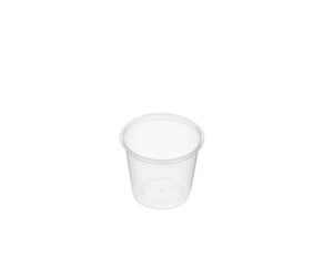 Round Plastic Takeaway Containers Natural 150ml GENFAC - Packware