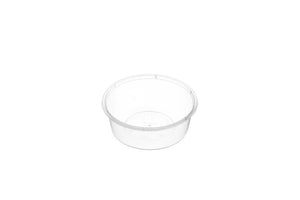 Round Plastic Takeaway Containers Natural 280ml - 500PCS GENFAC - Packware