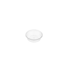 Round Plastic Takeaway Containers Natural 40ml GENFAC - Packware