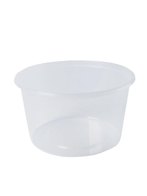 Round Plastic Takeaway Containers Natural 500ml - 500PCS GENFAC - Packware