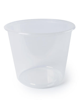 Round Plastic Takeaway Containers Natural 700ml GENFAC - Packware