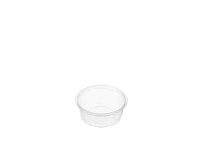 Round Plastic Takeaway Containers Natural 70ml - Packware