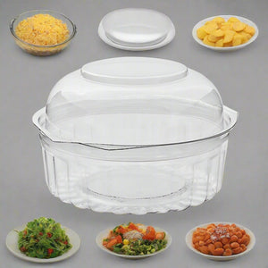 Show Bowl Plastic Containers With Dome Lid Clear 24oz/710ml - Packware