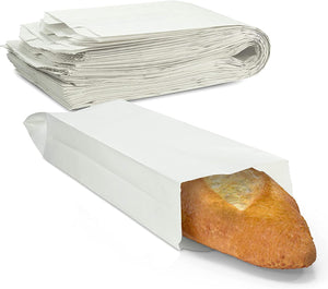 Single White Bread Stick Bags - Pack of 500 - Packware