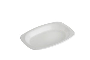 Small Oval Plates Heavy Duty White 160mm x 230mm - Packware