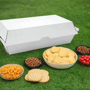 Snack Box - Large / White Corrugated / Plain 200pc/ctn - Packware