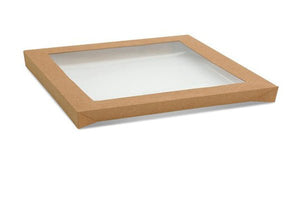 Square Catering Tray Lid - Large - PLA Window 100/CTN - Packware