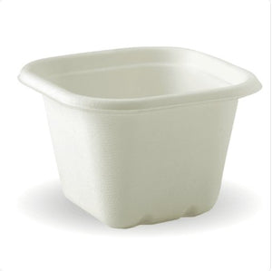 Takeaway Compostable Sugarcane Containers Base 21 - oz (White) - Packware