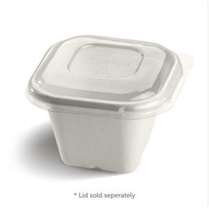 Takeaway Compostable Sugarcane Containers Base 21 - oz (White) - Packware