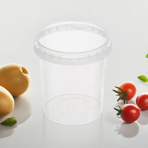 Tamper Evident Food Containers Natural 870ml GENFAC - Packware