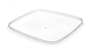 Tamper Evident Plastic Containers Lid Square 128mm GENFAC - Packware