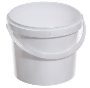 Tamper Evident Plastic Honey Bucket White 1200ml (140mm Brim) - Packware