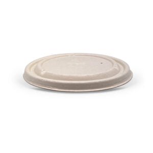 Unbleached sugarcane lid for takeaway bowl 300pc/ctn - Packware