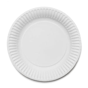 White Paper Plates 9 - Inch/225mm - Carton of 500 - Packware - Packware