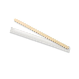 Wooden Coffee Stirrer 140mm individually wrapped 5000pc/ctn - Packware