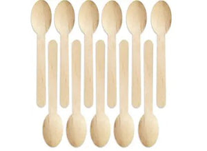 Wooden Teaspoons Disposable 100% All - Natural, Eco - Friendly, - Packware