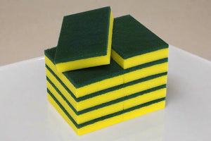 Yellow and Green Sponges Pack Of 10 - Packware