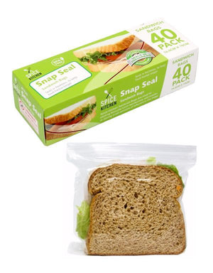 Zip Seal Sandwich Bags 16.5CM x 15CM - 40PK - Packware